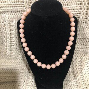 Crown Trifary vintage 50's carved plastic beaded necklace.